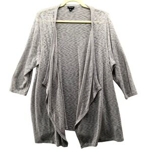 Torrid Open Knit Cardigan Womens 2X Open Front Waterfall Beige Breathable
